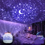 Projection Rotating Star Crown Star Light Bedroom Ceiling Atmosphere Night Lamp Stars Childrens Birthday Gift with Films Sheet