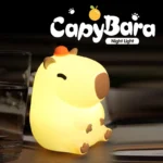 Adorable USB Silicone Capybara  Shaped Pat On Night Light with 3  Level Brightness Adjustment: Perfect Gift for Kids