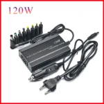 Adjustable 120W 220v 110v To 12V 15V 16V 18V 19V 20V 22V 24V Car Charger Universal AC DC Power Adapter Supply Usb Notebook