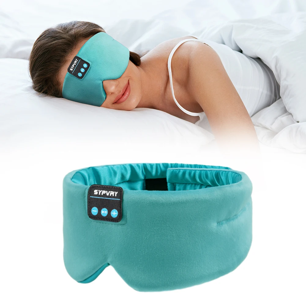S39e9e812d9e24da3b80919d10f4223c61.webp Soft Sleep Mask Bluetooth Wireless Headphones, Sleeping Headphones Adjustable Music Eye Mask Silk for Sleeping Meditation - Image 1