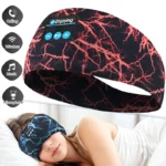 Wireless Bluetooth Headphones Unisex Sports Music Headband Breathable Sleeping Eye Mask with HD Microphone for Yoga Running