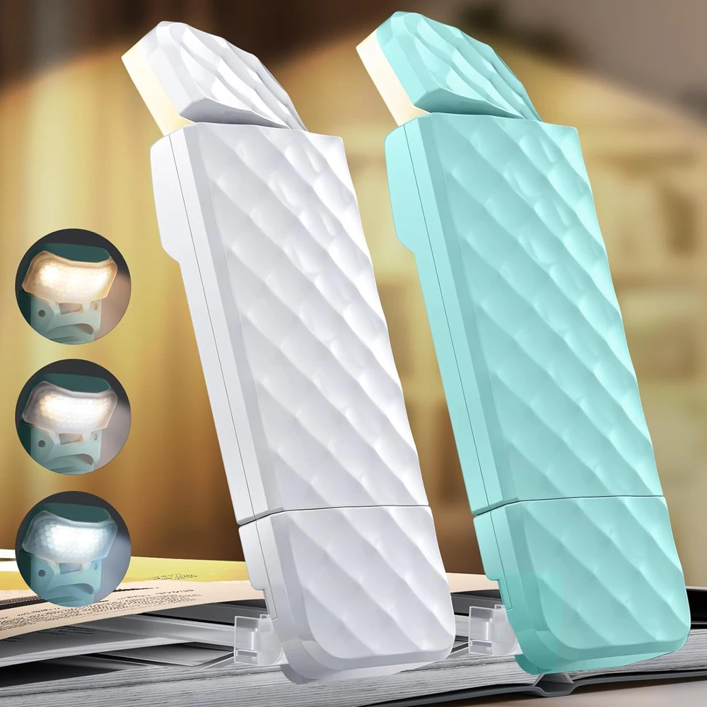 S41e829bc192c42e991e9e3e1e7898305a.webp USB Rechargeable Book Light with Timer, 3 Colors&5 Brightness,Clip-On LED Bookmark Reading lamp in Bed ,Eye Caring Night Reading - Image 1