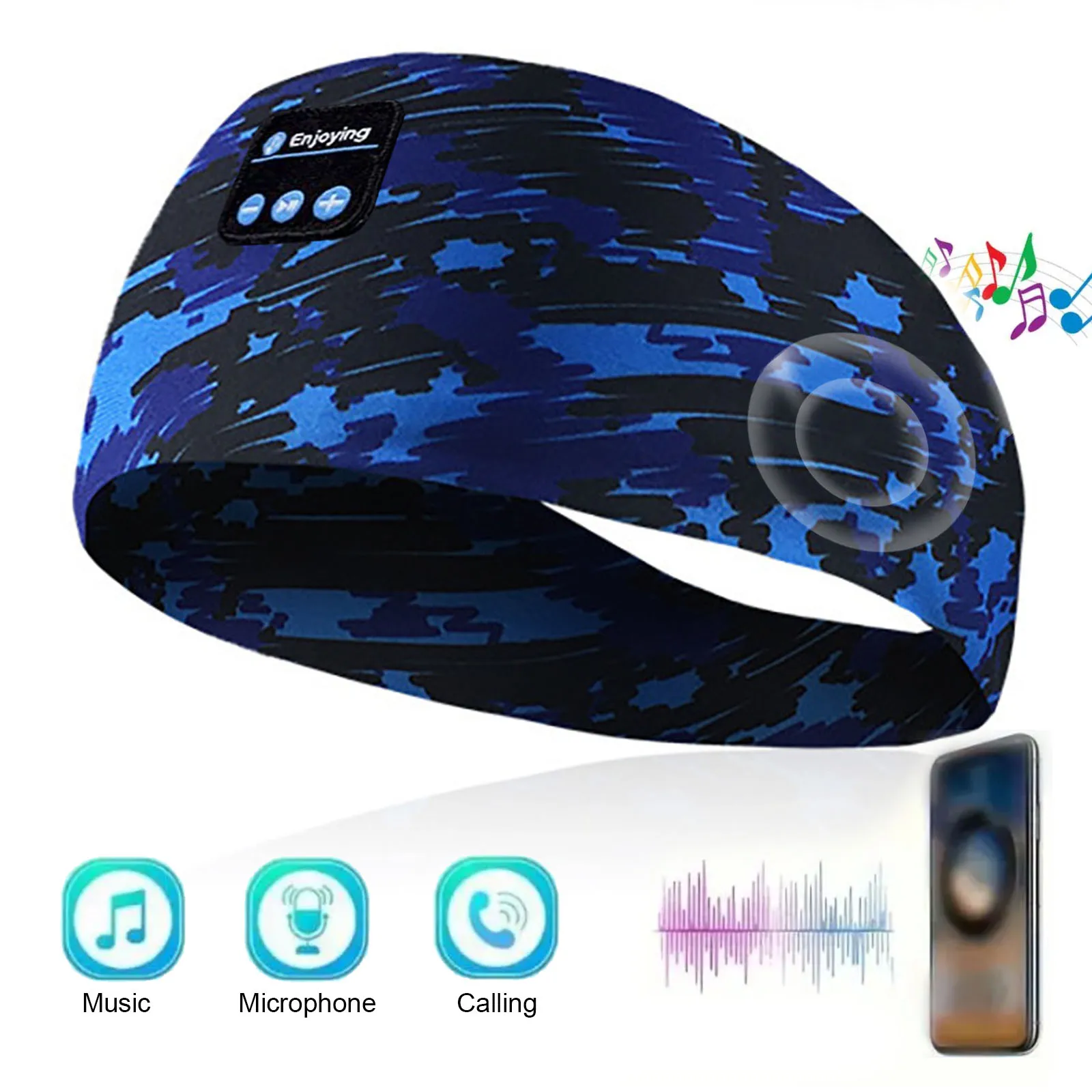 S5b70defb4c064f68973f0b7fa62b42e3h.webp Bluetooth Earphones Sports Sleeping Headband Elastic Wireless Headphones Music Eye Mask Wireless Bluetooth Headset Headband - Image 1