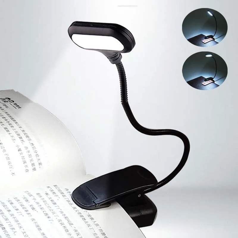 S5f28e22fed4445e9af49fe16b565c46cv.webp Mini LED Book Lamp Adjustable Clip-On Table Lamp Battery Powered Eye Protection Learning Lamp Portable Study Reading Night Light - Image 1