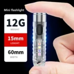 1PC Rechargeable Mini Keychain Flashlight with Magnetic Base and 10 Modes - Ideal for Camping and Outdoor Activities