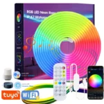 5V USB TUYA WIFI Neon LED Strip Lights RGB Silicone Neon Lamp Rope with WIFI App and Remote for DIY Neon Deocoration Lighting