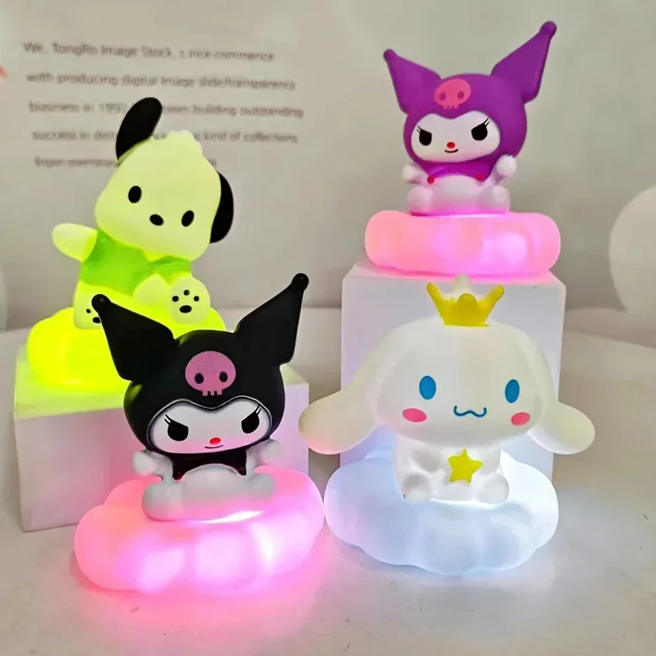Sa8475674abfe43e698d0ef58017ece0d8.webp Anime Sanrio Hello Kitty Kuromi Cinnamoroll Melody Night Light Glowing Children Toy Bedside Lamp Kawaii Cute Kids Birthday Gift - Image 1