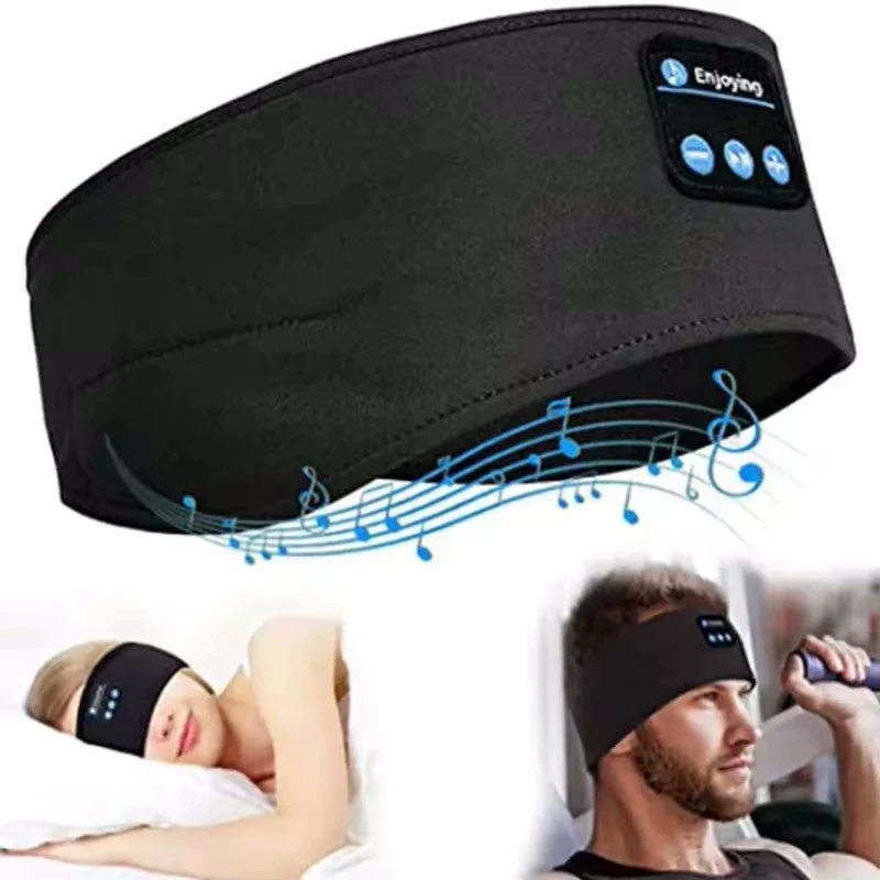 Sb57ca21257b6486780b93574cb07ac30R.webp Sleep Mask Bluetooth Sleeping Headphones Headband Thin Soft Elastic Comfortable Wireless Music Headset Eye Mask For Side Sleeper - Image 1