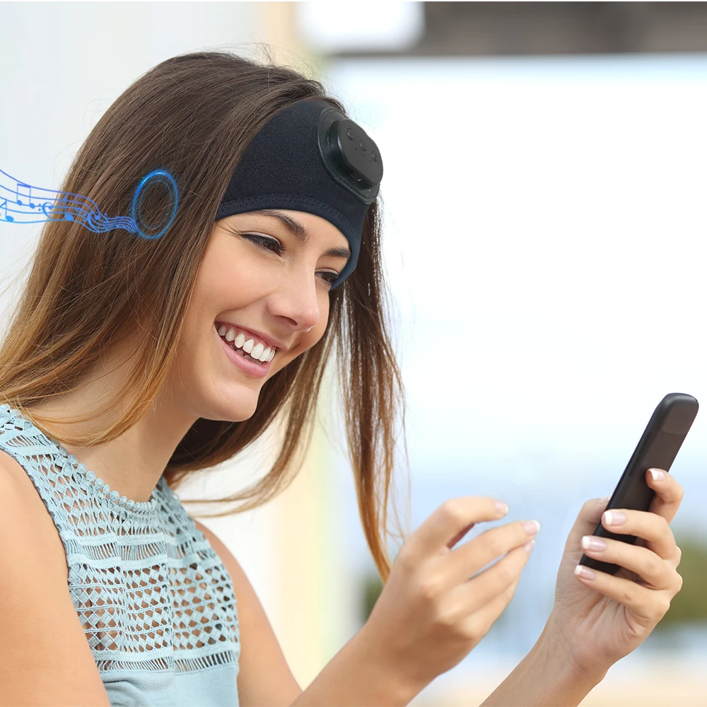 Sc0dccf27c2af42788b815917b12790d5r.webp Sleep Headphone Bluetooth 5.2 Headband, Sports Wireless Earphone Music Sleeping Headphones Mask Earbuds with HD Stereo Speaker - Image 1