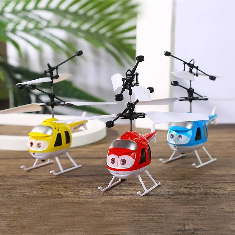 S086d7b16800e4be384eee2db45e46a96x.webp Mini Electric Airplane Toy for Kids with Remote Control Infrared Sensor Hand Induction Helicopter Flying Drone Toy - Image 1