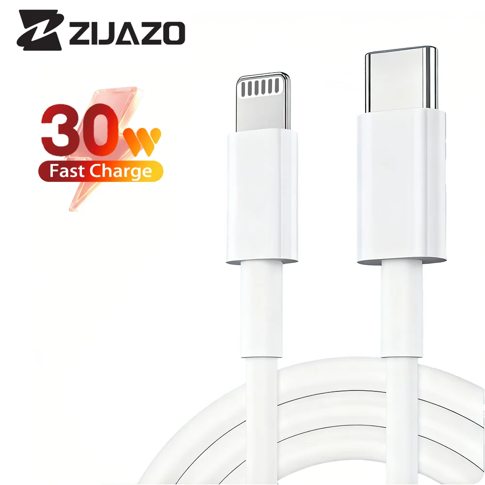 S0f69e83dfcb7476bbe7599e6d0dd7d31J.webp ZIJAZO 30W Type C To Lighting Data Cord USB C to Lighting Fast Charging Cable for iPhone 14 13 12 11 XR XS Pro Max 8 7 Plus iPad - Image 1