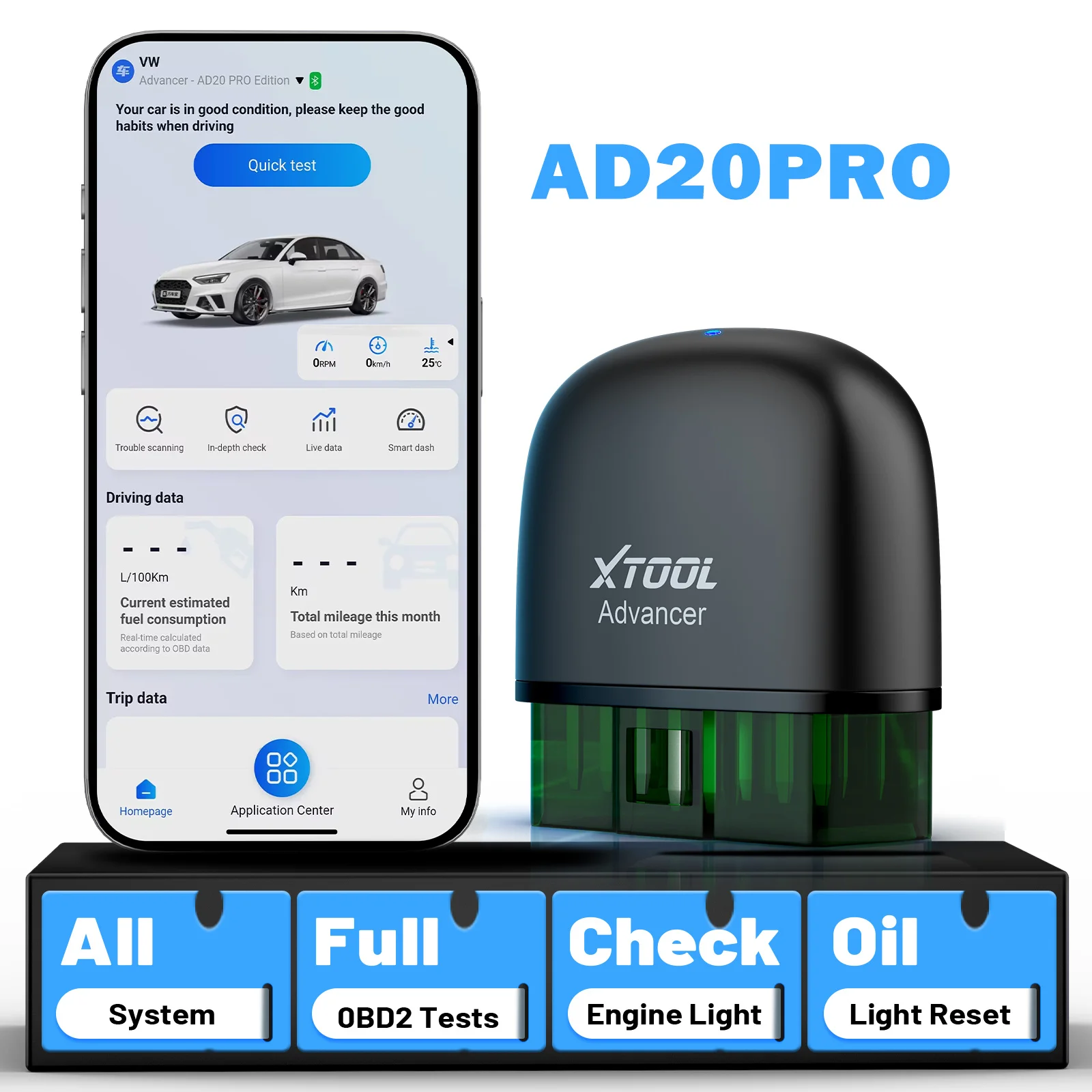 S1a4a83ef707243eb80cf60ffb8fd24edC.webp 2025 XTOOL Advancer AD20Pro OBD2 Scanners Bluetooth 5.0 For Android/IOS PK ELM 327 AD20 OBD 2 All System Car Diagnostic tools - Image 1