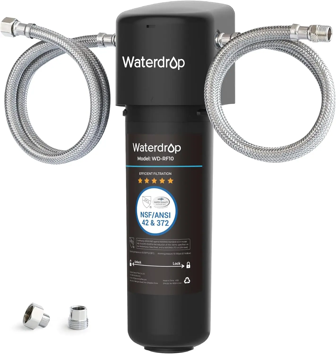 S1f8ad376d9d94cd4b8081f7856c9f8f0Z.webp Waterdrop 10UA Under Sink Water Filter System, Reduces PFAS, PFOA/PFOS, Lead, Chlorine, Bad Taste & Odor, 8K Gallons - Image 1