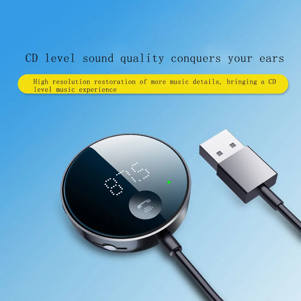 S2a42bfd912954a6f907e27bb1b48e3e1c.webp S-23 Bluetooth 5.0 Car Audio Transmitter Wireless FM Transmitter AUX Audio Receiver MP3 Player Car Handsfree Kit - Image 1