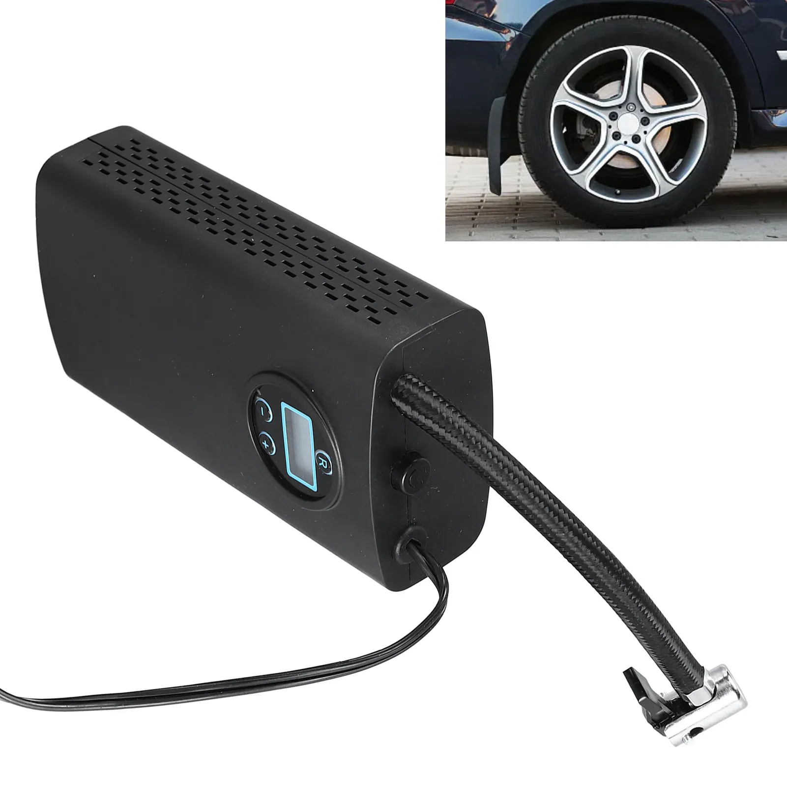 S40e0abb5f0b14e61829c3f768760dc62z.webp Portable Car Air Pump Electric Tire Inflator Pump Digital Display Portable Wired Inflation Pump for Electric Bikes Motorcycles - Image 1