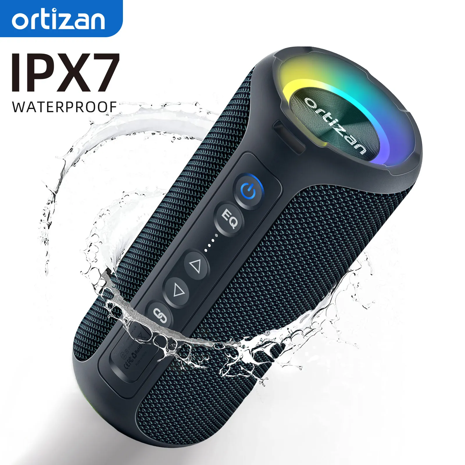 S6632c3536c984a60b28fe11cd349b438E-1.webp Ortizan Bluetooth Speakers 40W Enhanced Bass Portable Outdoor Wireless Speaker 30Hrs IP7 Waterproof Shower Speaker Bluetooth 5.3 - Image 1