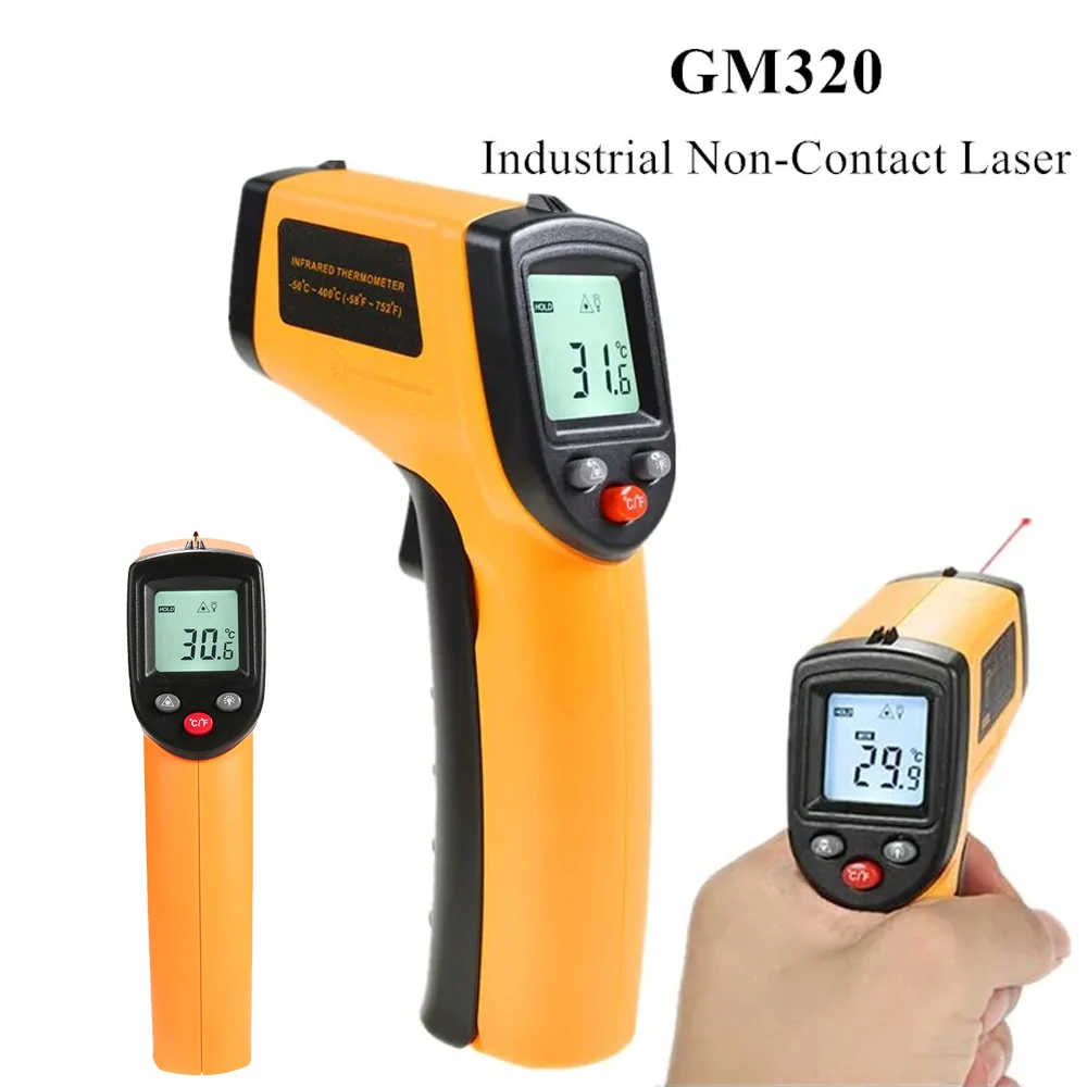 S8d237dd1817144fdb8489129189a55eab-1.webp GM320 Infrared Thermometer Digital Pyrometer Non-Contact Laser -50~400 ℃ IR Laser Temp Meter Industrial Pyrometer Point Gun 40% - Image 1