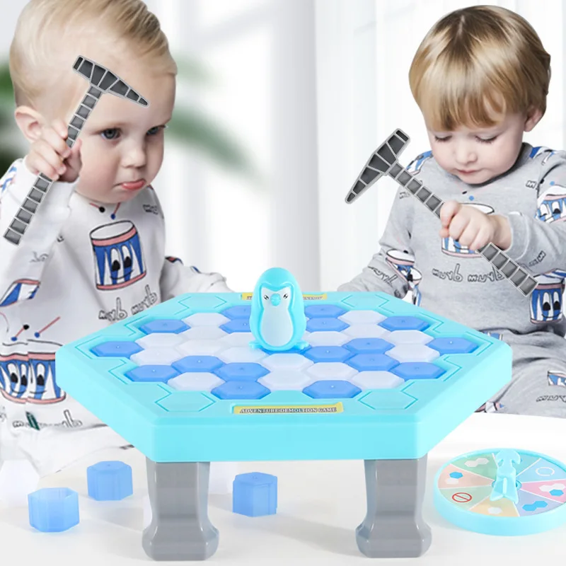 S909ea7c7b84e45b59f1b5278f6129dfbt.webp Ice Breaking Game Toys Save Penguin Trap Break Ice Interactive Board Game Family Party Puzzle Table Knock Block Kids Funny Toys - Image 1