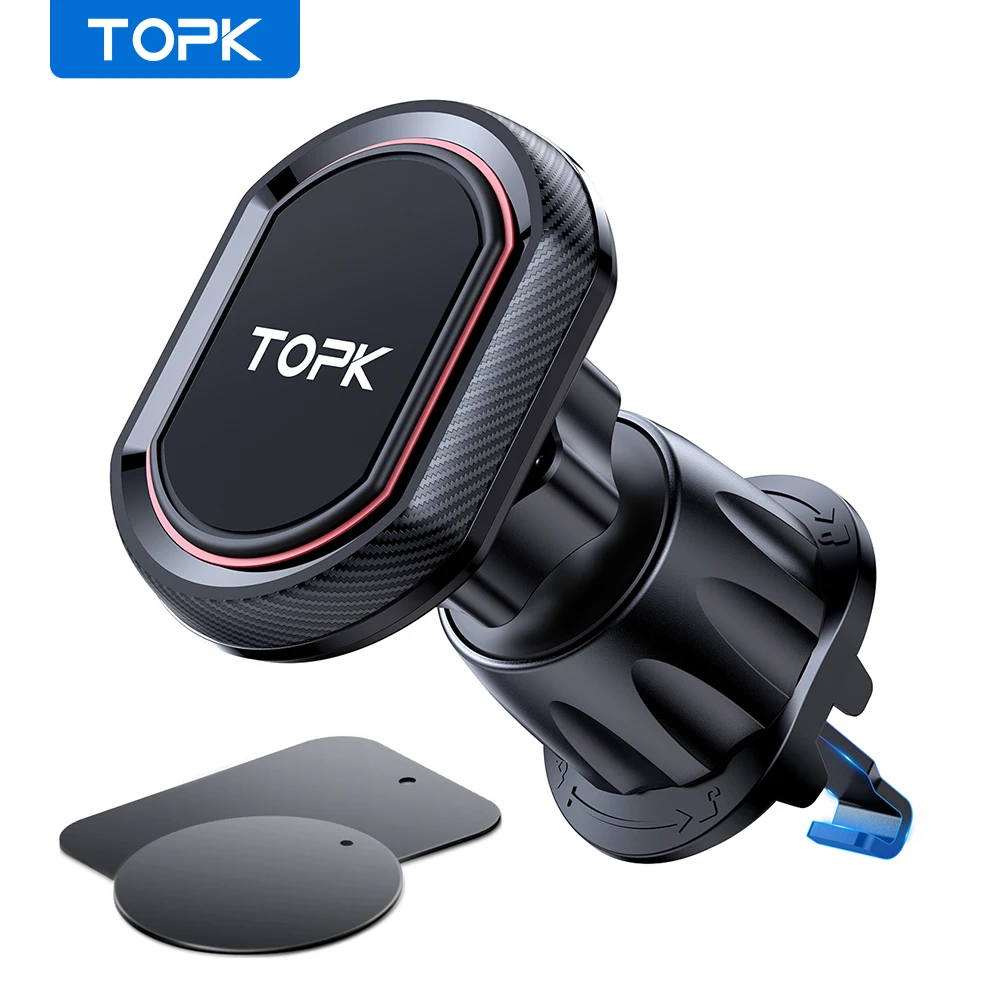 S9c734b7e8f39433da6b8367d3dfa2dbdG.webp TOPK Magnetic Car Phone Holder,Upgraded N52 Super Strong Magnetic Cell Phone Mount for Car Air Vent Compatible with All Phones - Image 1