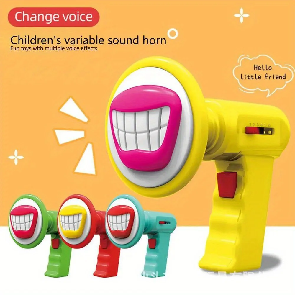 S9d9df28d65a240ff8ca36b7ca91801cbS.webp Mini Kids Voice Changer Toy Cosplay Voice Speaker with 6 Sound Effects Handheld Megaphone Trick Joke Toy for Kids Children - Image 1