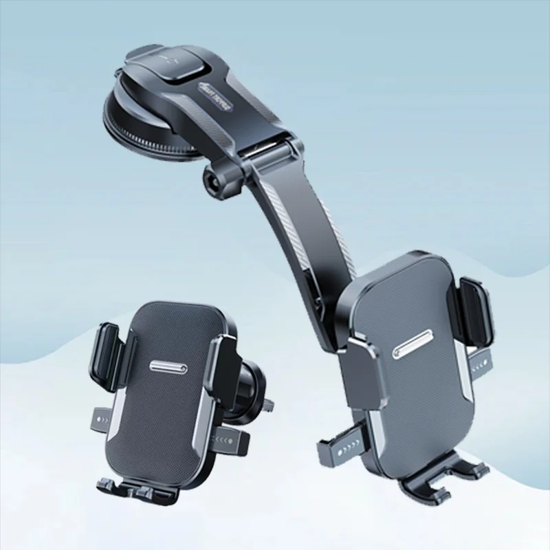 Sa19275e62d4342aab5fe8df482f51b8fj.webp Car Phone Holder – Nano Flexible Silicone, 360° Rotation, Doesn’t Block Screen/Charging Port, Foldable for Storage - Image 1