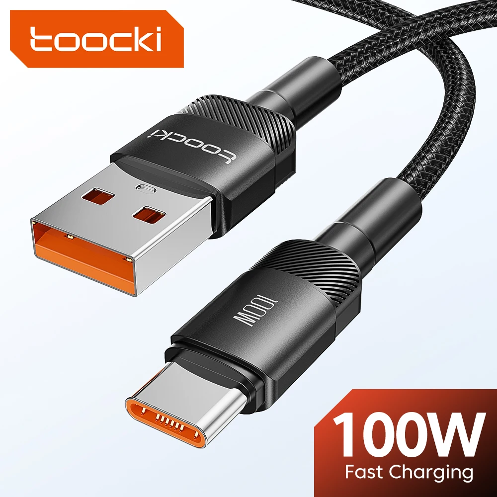 Sebf1db60d7bf41e9920e6c7bc5768e85f.webp Toocki 100W USB Type C Cable for Xiaomi POCO Samsung Huawei OPPO 6A Fast Charging Charger USB C Data Cord TypeC Cable F - Image 1