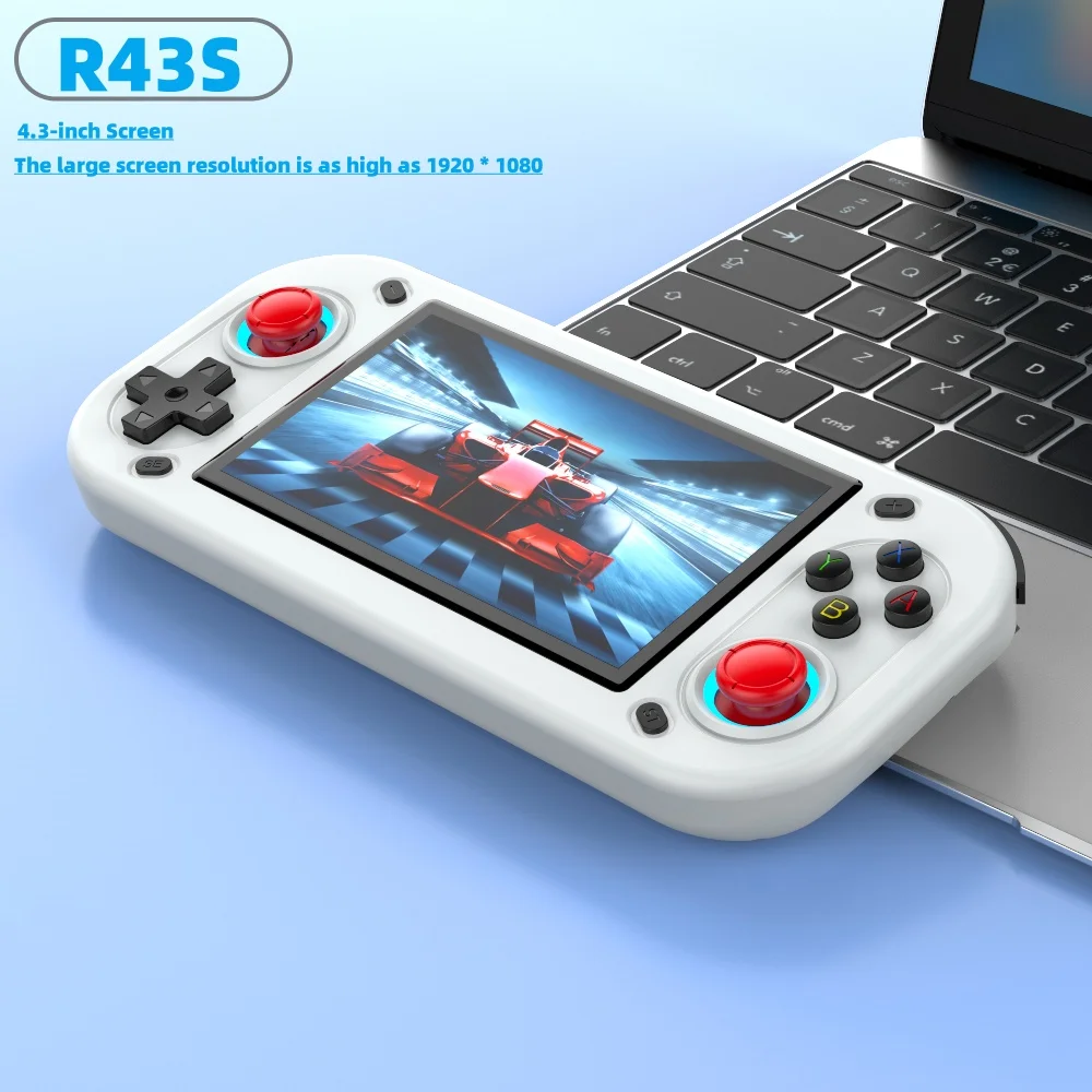 Sec9baad0890848849ed43344afef8ddaP.webp R43S Retro Handheld Video Game Console Open Source Linux System 4.3Inch IPS Screen Portable Pocket Video Player Support HDMI Out - Image 1