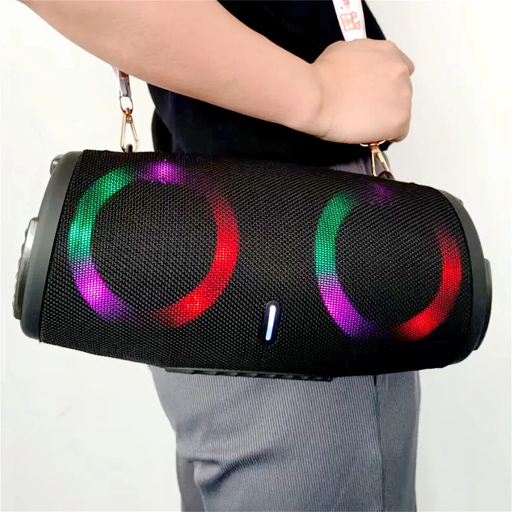 Sf008464672ad43e289c49d8eb9b6e85fT.webp Portable Waterproof 100W High Power Bluetooth Speaker RGB Colorful Light Wireless Subwoofer 360 Stereo Surround TWS FM Boom Box - Image 1