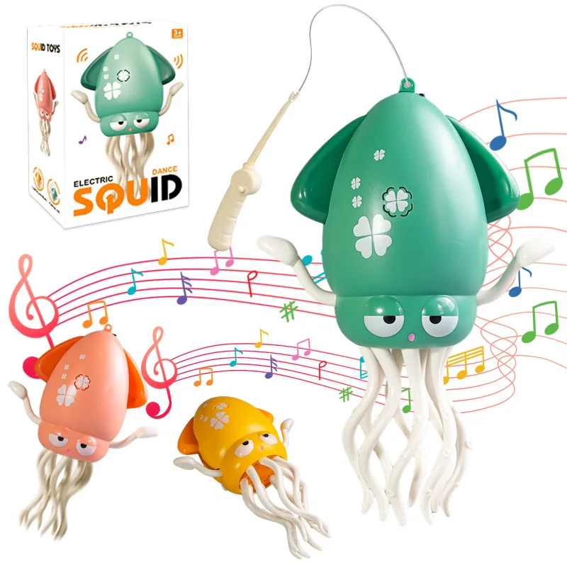 Sf6b46a70d299414b947c974facb87c84Q.webp Electric Dancing Squid Toys for Kids Sound and Lights Obstacle Avoidance Crawling Simulation Octopus Baby Funny Interactive Toy - Image 1