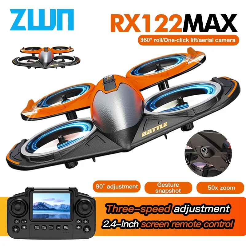 Sf7c808cb41a04f0eaa58fd19a14804f74.webp RC Plane RX122 MAX 2.4G With Lights Screen Remote RC Aircraft Remote Control Glider Flying EPP Foam Airplane Toy For Kid Gifts - Image 1