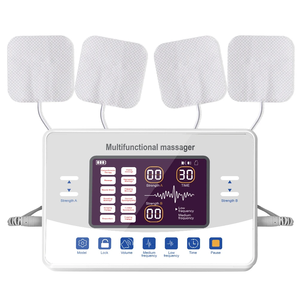 S776ad43e88454a27bf53d556537cd4769.webp 12 Modes TENS Low Frequency Therapy Device EMS Muscle Stimulator Electric Pulse Massager Myostimulation Apparatus Massage Relax - Image 1