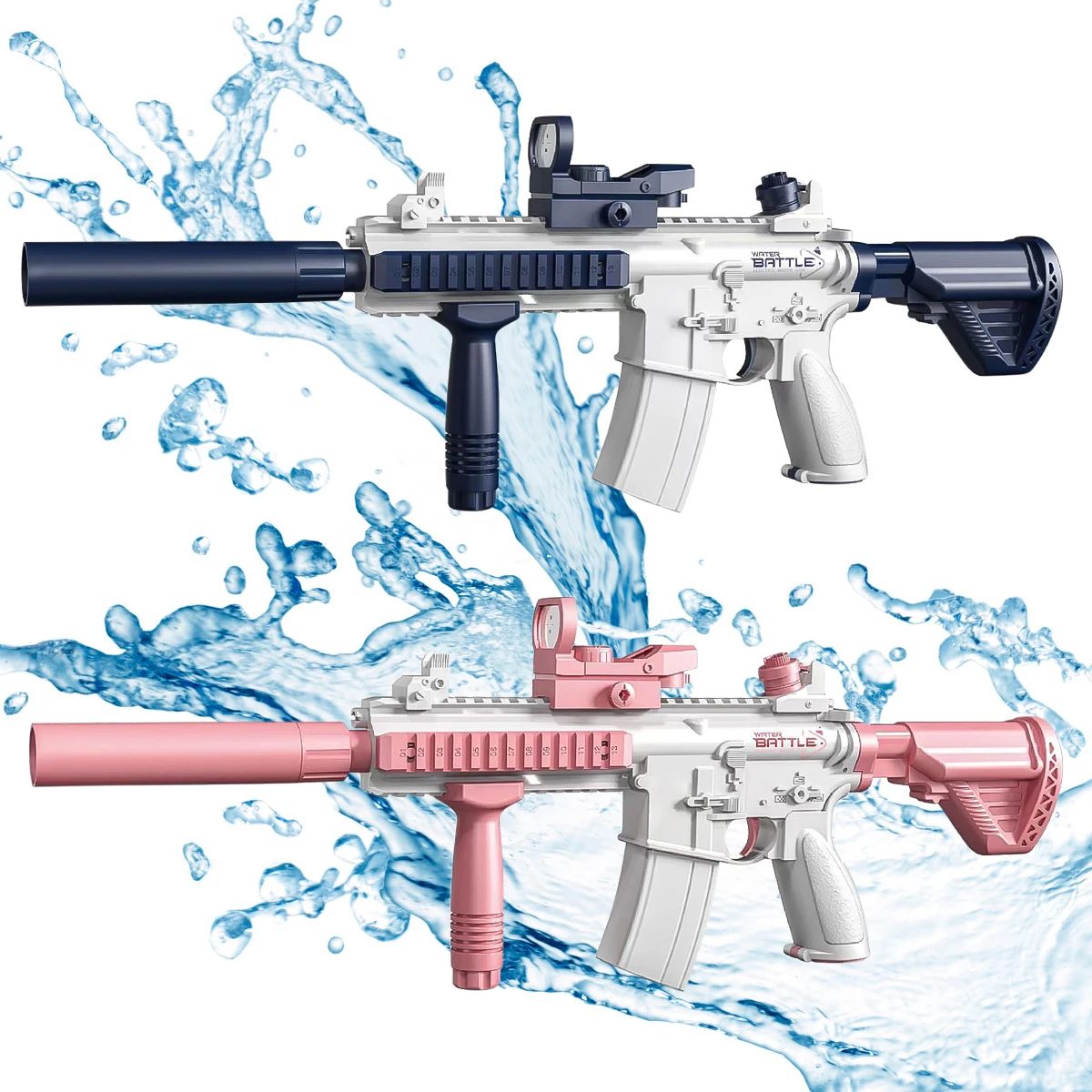 S7f71ca92b55645f1a1c32d4c2fdad156S.webp M416 Water Gun Electric Pistol Shooting Toy Full Automatic Summer Shoot Beach Outdoor Fun Toy For Children Boys Girl Adults Gift - Image 1