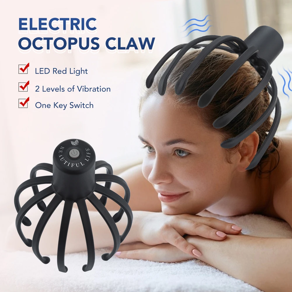 Se95411e3355448db98ebfd4b0047fda8z.webp Electric Octopus Claw Scalp Massager Stress Relief Head Scratcher Relief Hair Stimulation Head Massager Health Care - Image 1