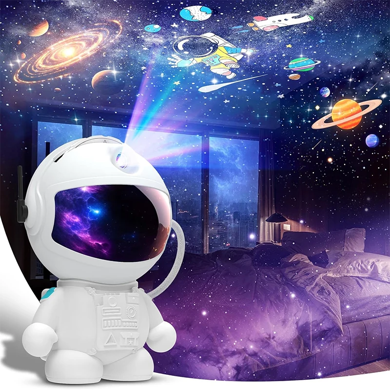 Sf191b350b1c445a58ebcaf69db7c9d4dC.webp Astronaut Planetarium Projector for Bedroom 12 Image Discs, Galaxy Night Light, Ceiling Mood Lighting, LED Space Room Decor - Image 1
